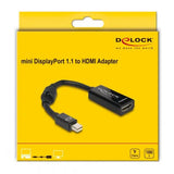 Delock Adapter mini DisplayPort 1.1 male HDMI female Passive schwarz Delock