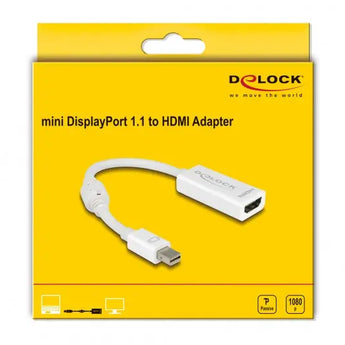 Delock Adapter mini DisplayPort 1.1 male HDMI female Passive weiß Delock