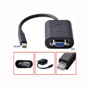 Original Dell Mini DisplayPort/VGA Adapterstecker (Schwarz)